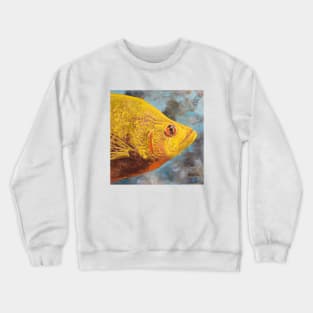 Yellow Fish Staring Crewneck Sweatshirt